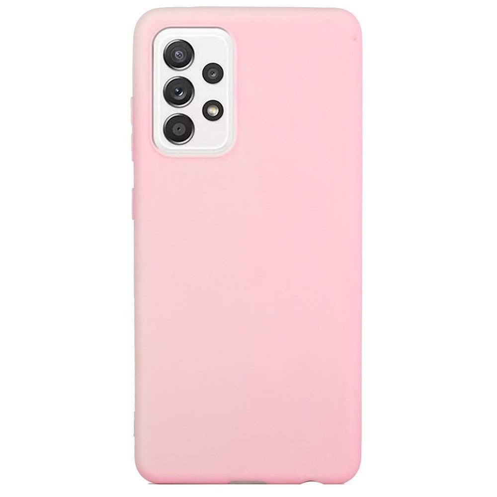 For Samsung Galaxy A73 5G Candy Color Matte Flexible TPU Protective Back Case Anti-drop Cover - Pink