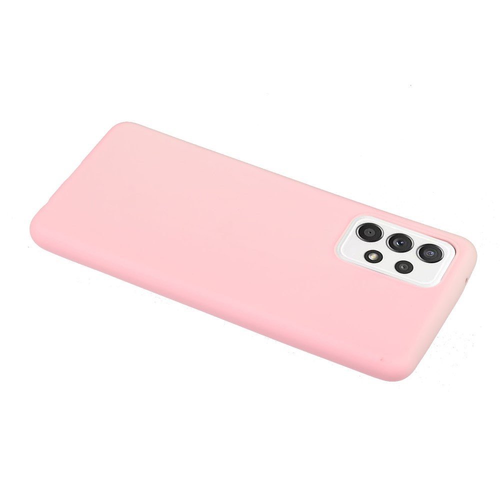 For Samsung Galaxy A73 5G Candy Color Matte Flexible TPU Protective Back Case Anti-drop Cover - Pink – Image 3