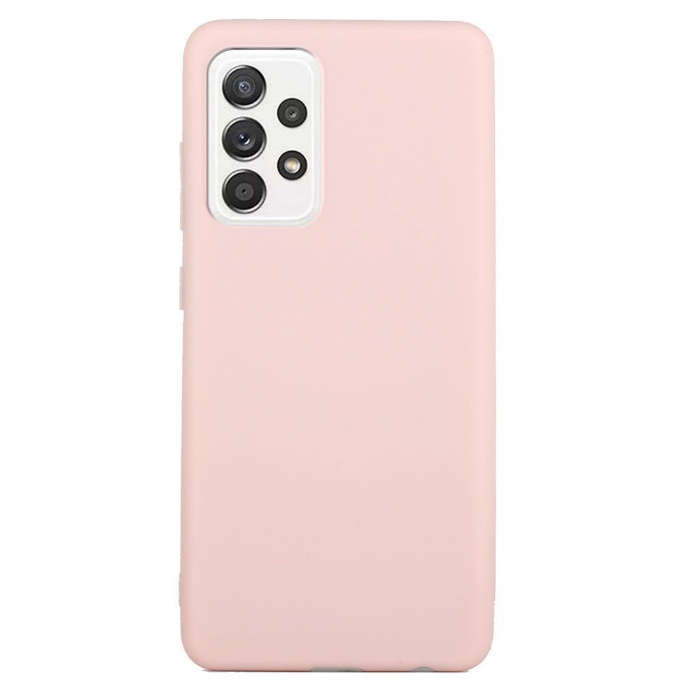 For Samsung Galaxy A73 5G Candy Color Matte Flexible TPU Protective Back Case Anti-drop Cover - Light Pink