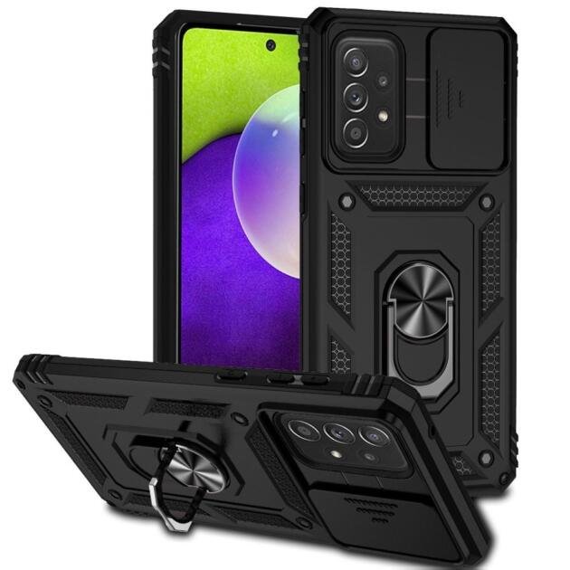 Coque avec support magnétique pour Samsung Galaxy A73 5G - Noir