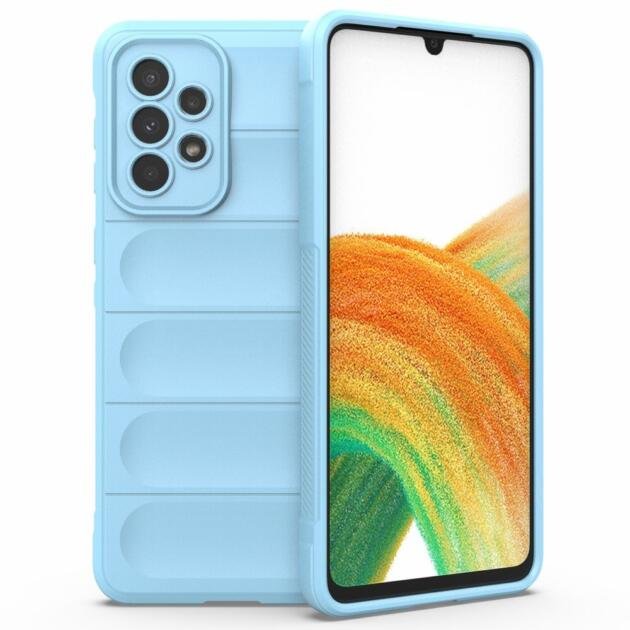 Coque TPU robuste pour Samsung Galaxy A73 5G - Bleu Bébé
