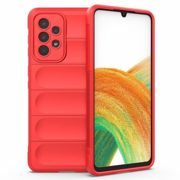 Coque TPU robuste pour Samsung Galaxy A73 5G - Rouge
