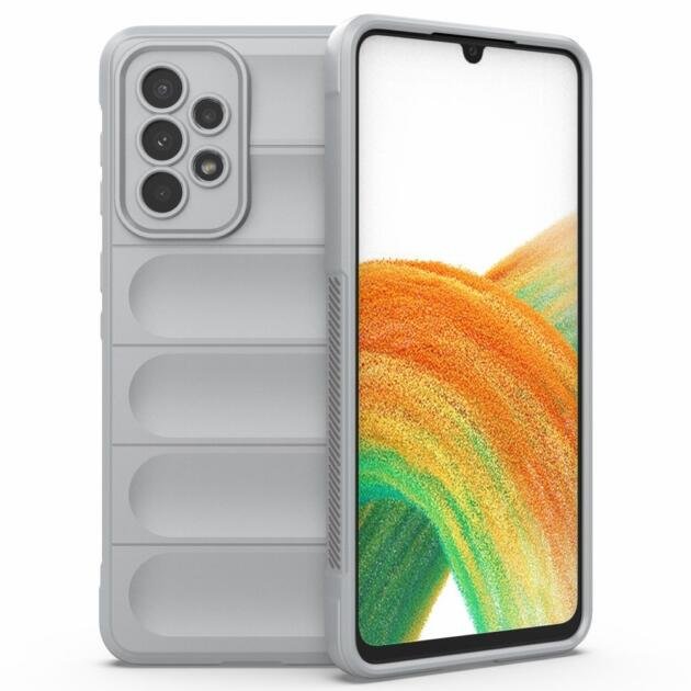 Coque TPU robuste pour Samsung Galaxy A73 5G - Gris Clair