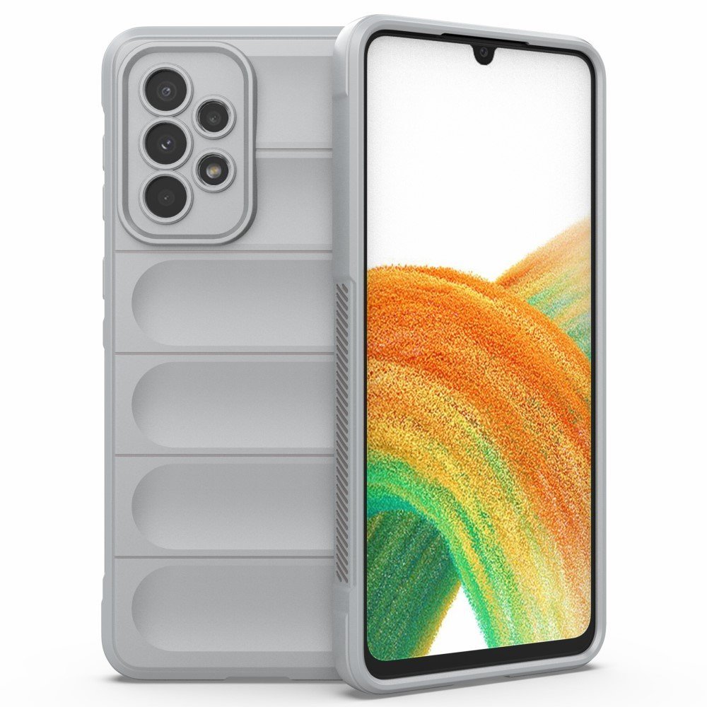 Cell Phone Cover Bag for Samsung Galaxy A73 5G, Drop Resistant TPU Rugged Back Phone Case - Light Grey