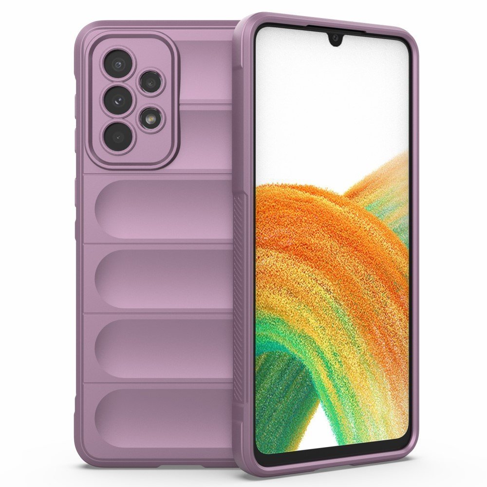 Cell Phone Cover Bag for Samsung Galaxy A73 5G, Drop Resistant TPU Rugged Back Phone Case - Light Purple