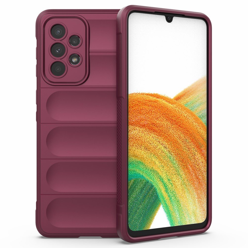 For Samsung Galaxy A33 5G Shockproof TPU Mobile Phone Protective Case Anti-drop Cover - Wine Red