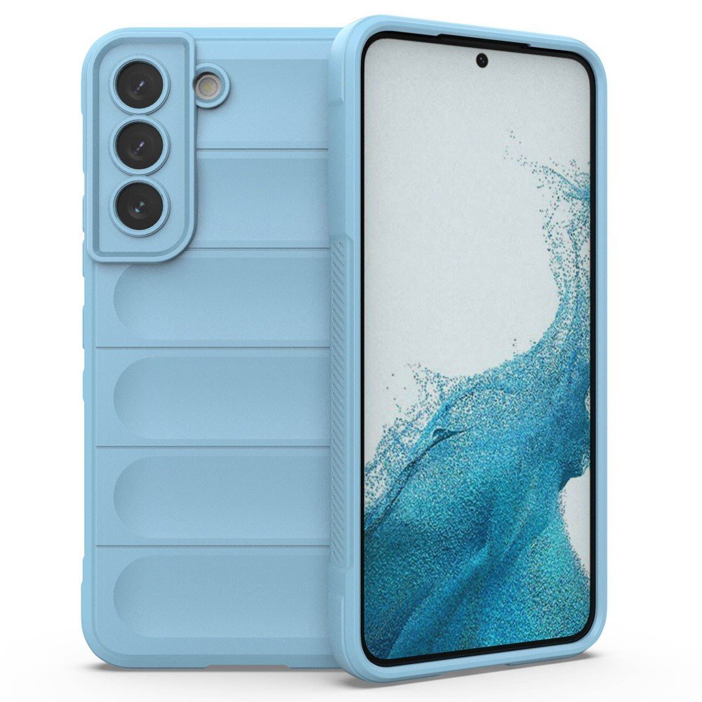 Flexible TPU Case for Samsung Galaxy S22+ 5G Shockproof Phone Shell Anti-drop Rugged Back Cover Phone Protector - Baby Blue