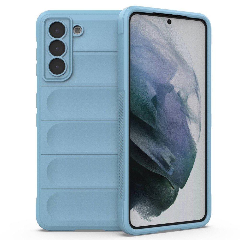 For Samsung Galaxy S21 5G Rugged Soft TPU Back Cover Shockproof Anti-wear Phone Shell Case - Baby Blue
