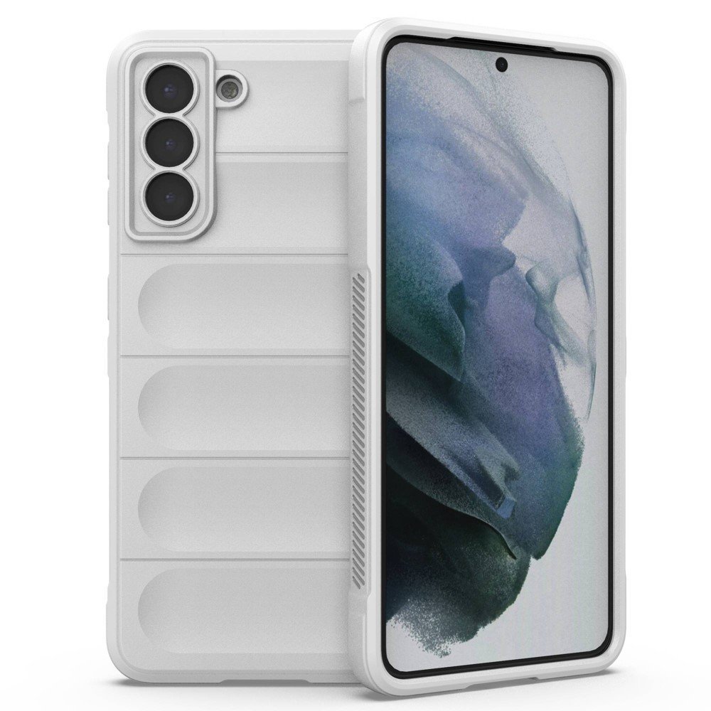 For Samsung Galaxy S21 5G Rugged Soft TPU Back Cover Shockproof Anti-wear Phone Shell Case - White