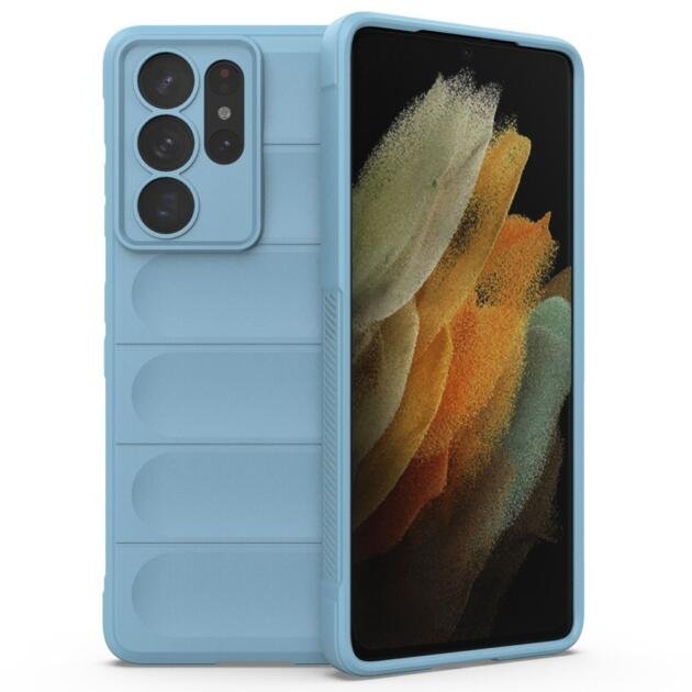 Coque TPU robuste pour Samsung Galaxy S21 Ultra 5G - Bleu Bébé