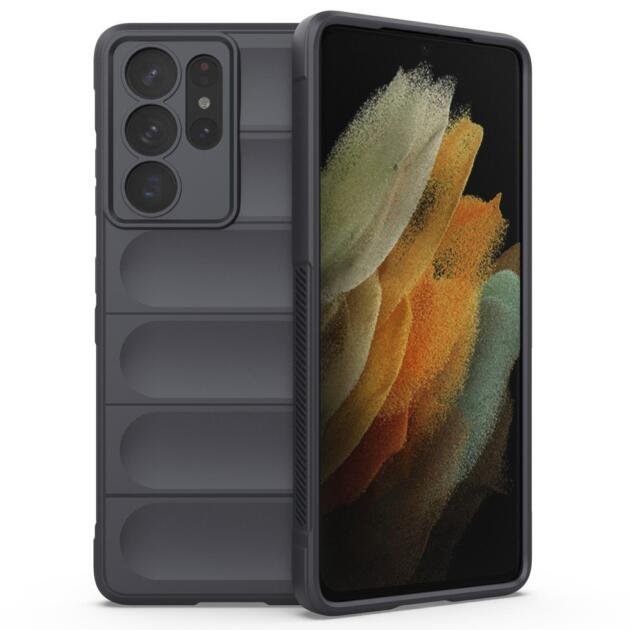 Coque TPU robuste pour Samsung Galaxy S21 Ultra 5G - Gris Foncé