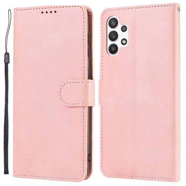Étui portefeuille en cuir pour Samsung Galaxy A13 4G/5G/A04s - Rose