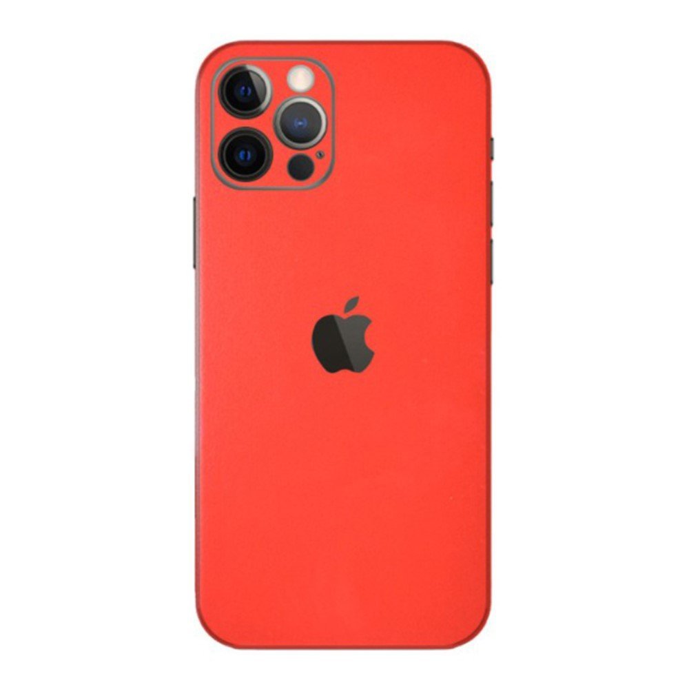 Multiple Colors Integrated Mobile Sticker Matte Surface Color Changing Adhering Coverage for iPhone 13 Pro Max 6.7 inch - Red