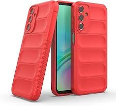 For Samsung Galaxy A55 5G Non-Slip Soft TPU Phone Case Drop-Proof Cell Phone Protective Cover - RED