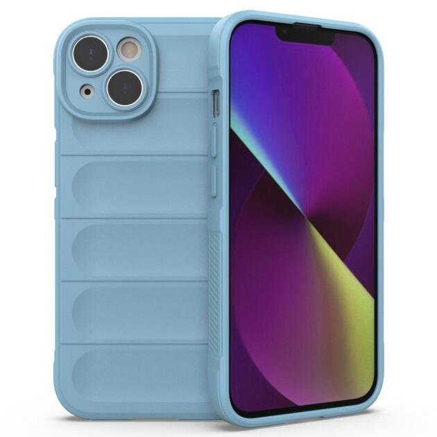 Coque TPU robuste pour iPhone 14 6,1 pouces - Bleu Bébé
