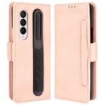 Étui portefeuille en cuir pour Samsung Galaxy Z Fold4 5G - Rose