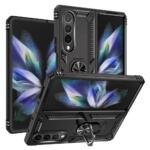 Coque avec support annulaire pour Samsung Galaxy Z Fold4 5G - Noir