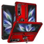 Coque avec support annulaire pour Samsung Galaxy Z Fold4 5G - Rouge