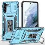 Coque avec support annulaire pour Samsung Galaxy S21 4G/5G - Bleu Clair