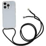 Coque TPU transparent avec lanière pour iPhone 14 Pro 6,1 pouces