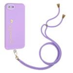 Coque TPU avec lanière pour iPhone 7/8/SE - Violet Clair