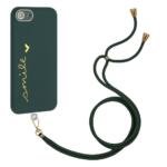 Coque TPU avec lanière pour iPhone 7/8/SE - Vert Noirâtre