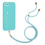 Coque TPU avec lanière pour iPhone 7/8/SE - Bleu Bébé