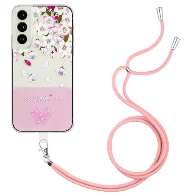 Coque papillon pour Samsung Galaxy S22 5G - Rose