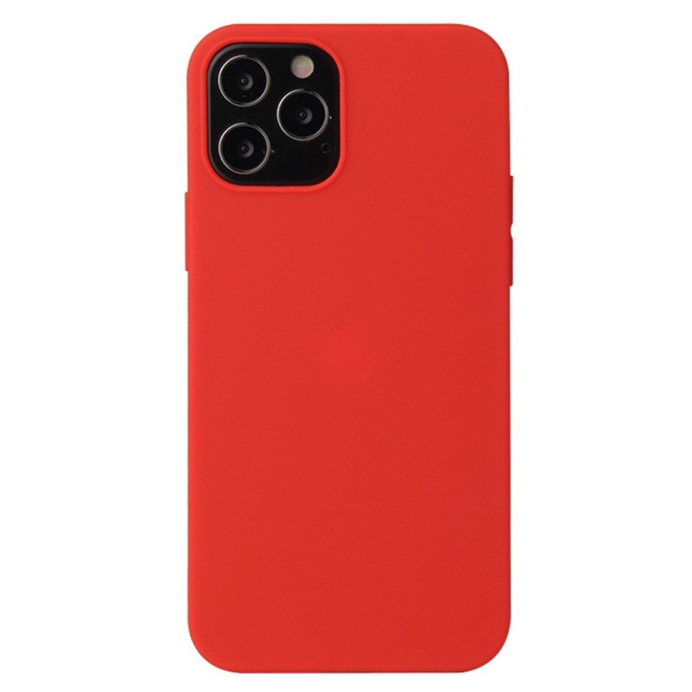 For iPhone 14 Pro 6.1 inch Flexible TPU Phone Cover Matte Anti-drop Anti-scratch Back Case - Red