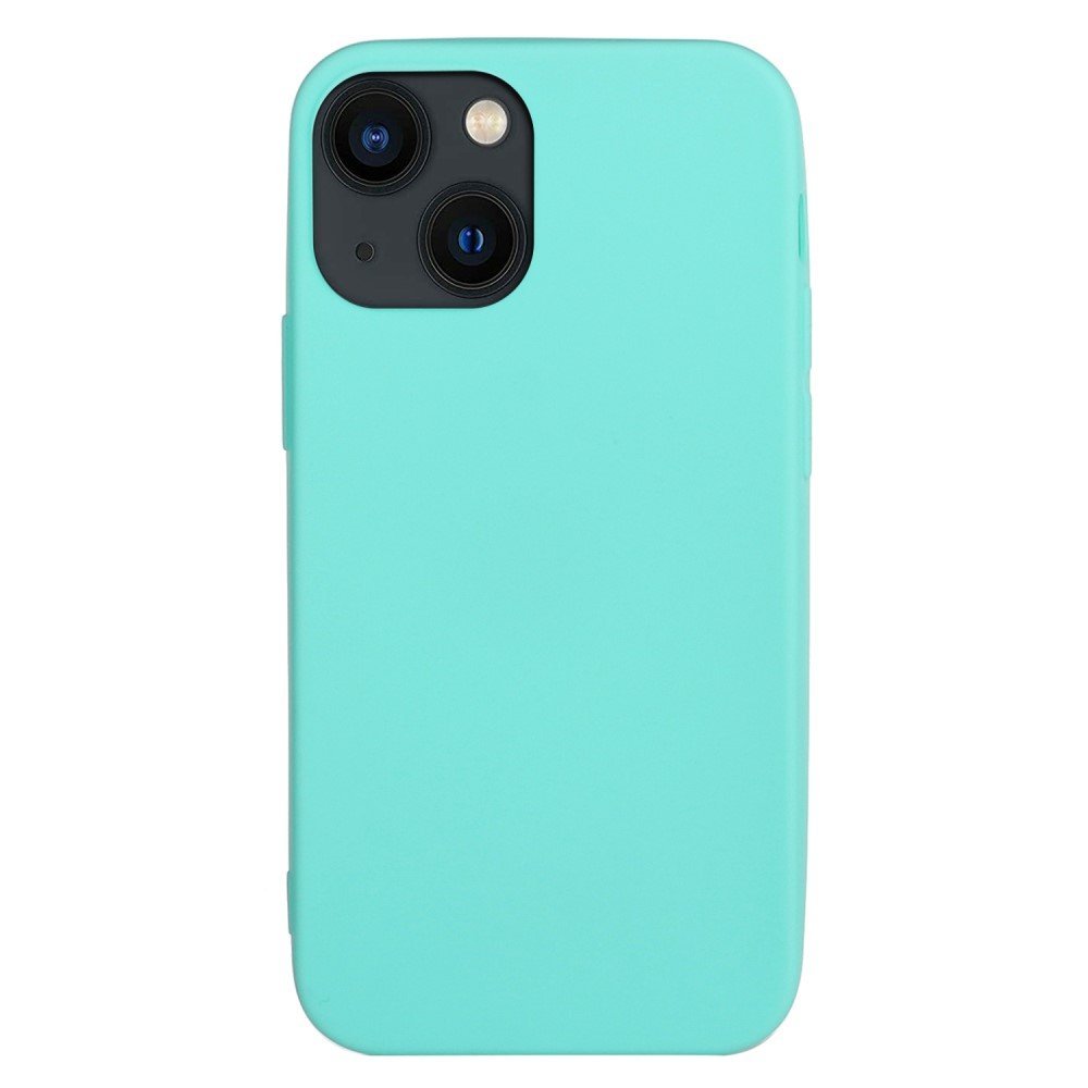 For iPhone 14 6.1 inch Candy Color Shockproof TPU Phone Case Mobile Phone Protective Back Cover - Baby Blue