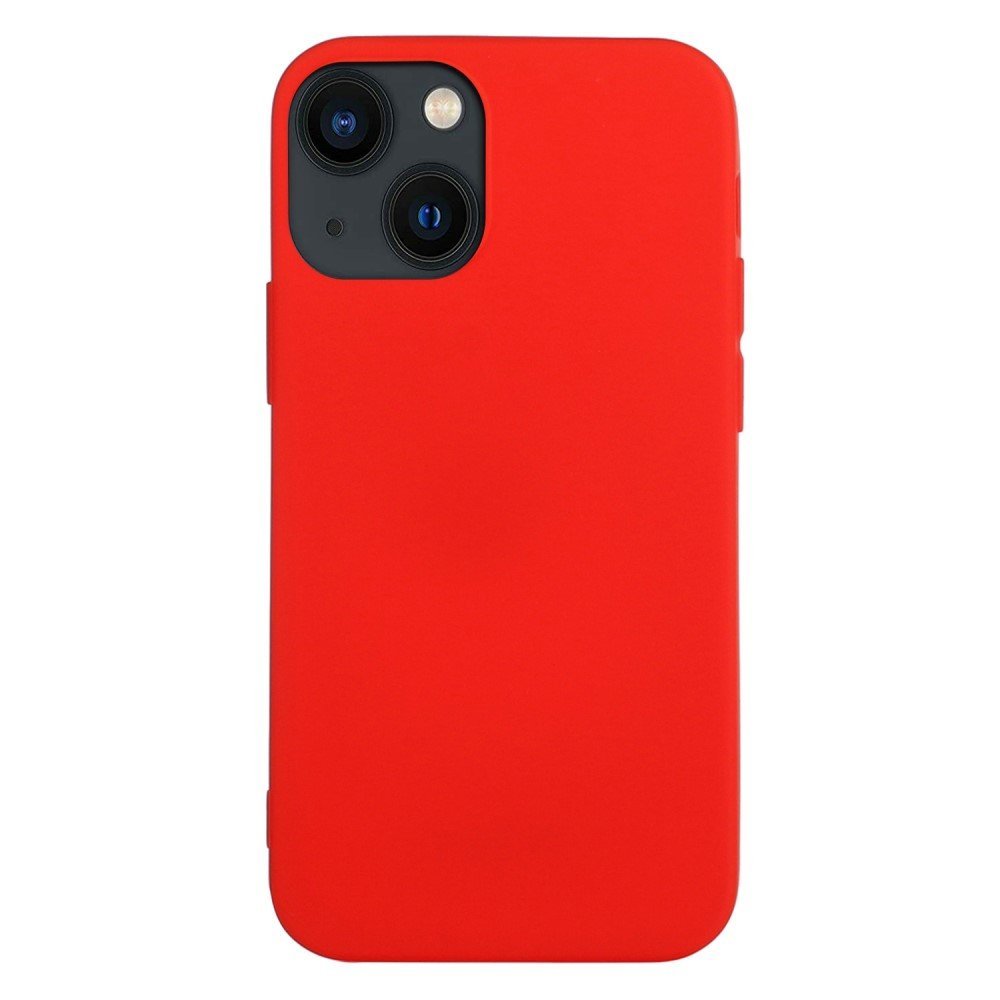 For iPhone 14 6.1 inch Candy Color Shockproof TPU Phone Case Mobile Phone Protective Back Cover - Red