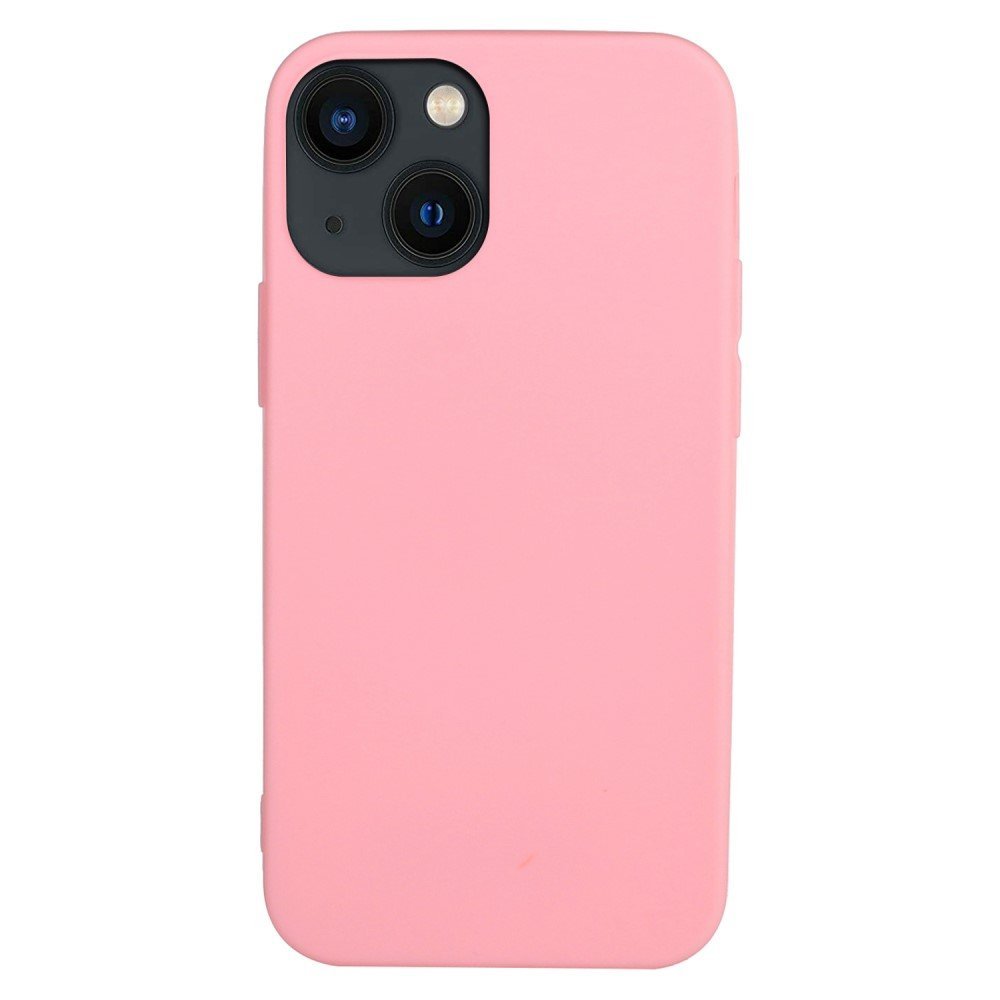 For iPhone 14 6.1 inch Candy Color Shockproof TPU Phone Case Mobile Phone Protective Back Cover - Deep Pink