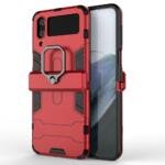 Coque avec support annulaire pour Samsung Galaxy Z Flip4 5G - Rouge