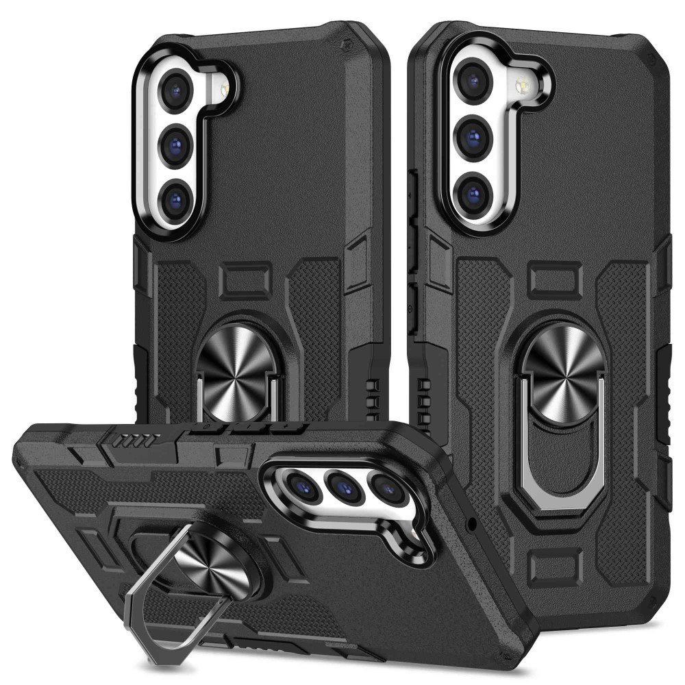 Flexible TPU Case for Samsung Galaxy S22+ 5G Shockproof Phone Shell Anti-drop Rugged Back Cover Phone Protector -Black