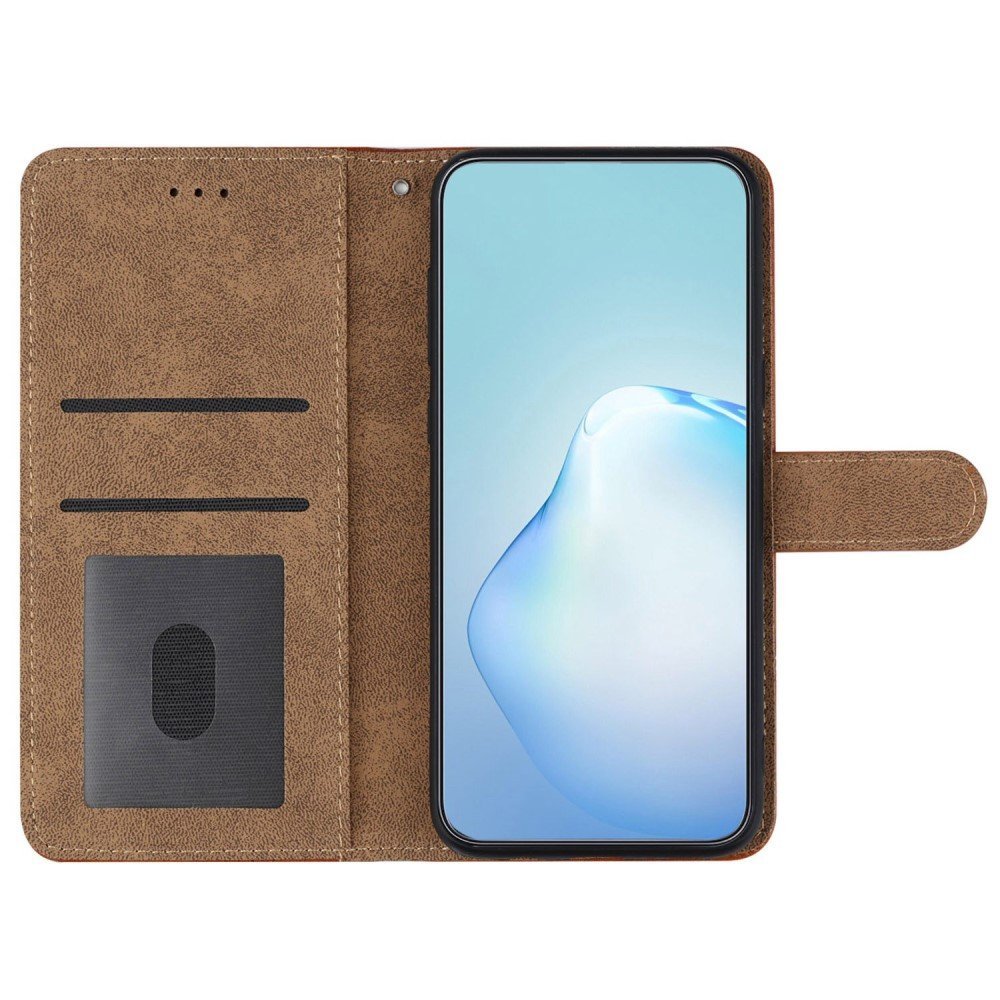 For iPhone 12 mini 5.4 inch Cowhide Texture Phone Wallet Case Drop-proof PU Leather Folio Flip Cover Folding Stand with Strap - Blue – Image 3