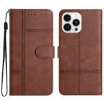 Étui portefeuille en cuir pour iPhone 13 Pro 6,1 pouces - Café