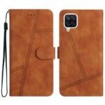 Étui portefeuille en cuir PU pour Samsung Galaxy A22 4G - Marron