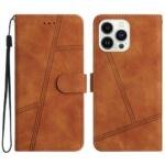 Étui en cuir retro pour iPhone 13 Pro Max 6,7 pouces - Marron