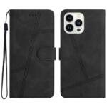 Étui en cuir retro pour iPhone 13 Pro Max 6,7 pouces - Noir