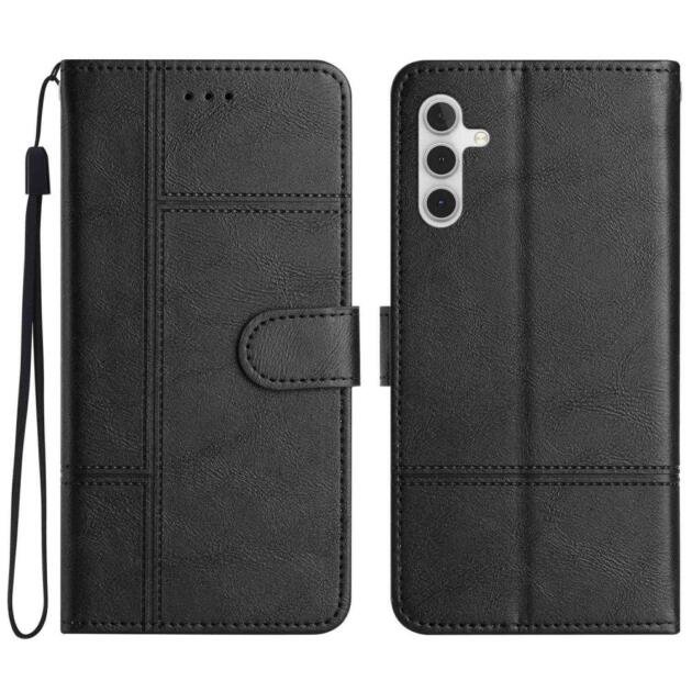 Étui portefeuille en cuir pour Samsung Galaxy A04s 4G - Noir