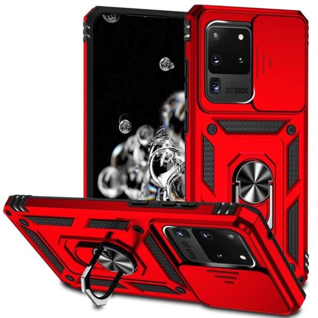 Coque PC + TPU pour Samsung Galaxy S20 Ultra - Rouge