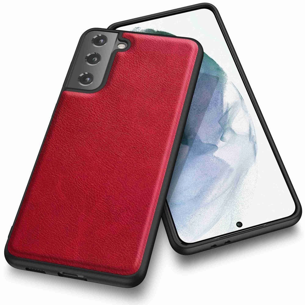 Coque antichoc retro pour Samsung Galaxy S21 4G/5G - Rouge – Image 2