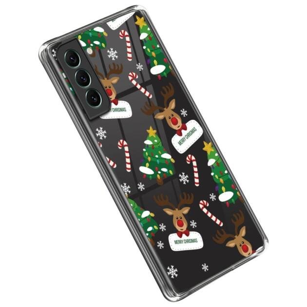 Coque de Noël pour Samsung Galaxy S22 5G - Cerfs de canne