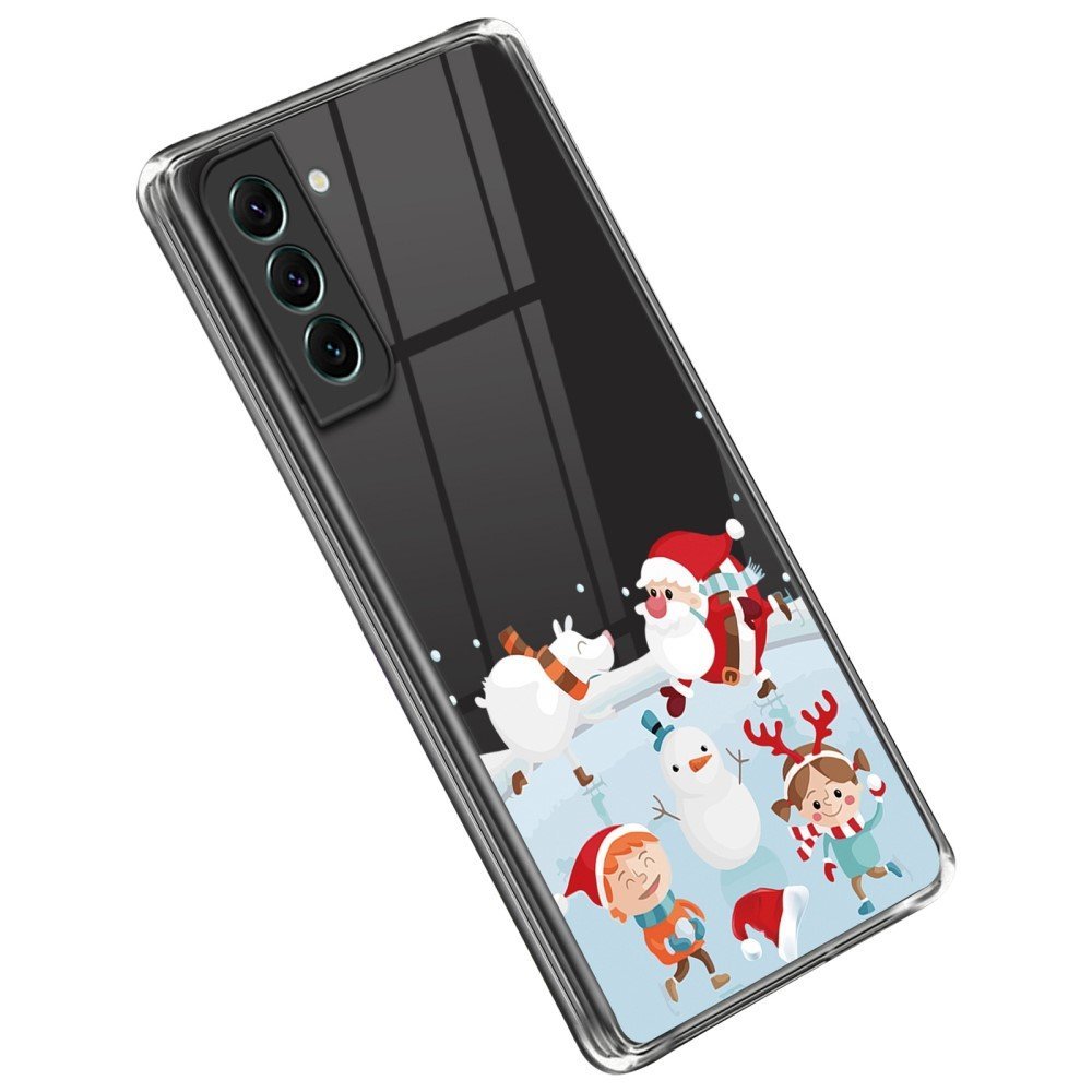 For Samsung Galaxy S22 5G Christmas Pattern Printing TPU Case Anti-drop Protective Xmas Phone Cover - Christmas Snow