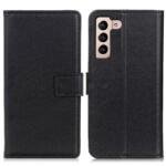 Étui en cuir PU pour Samsung Galaxy S23 5G avec support rabattable et portefeuille - Noir