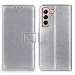Étui portefeuille en cuir pour Samsung Galaxy S23 5G - Argent