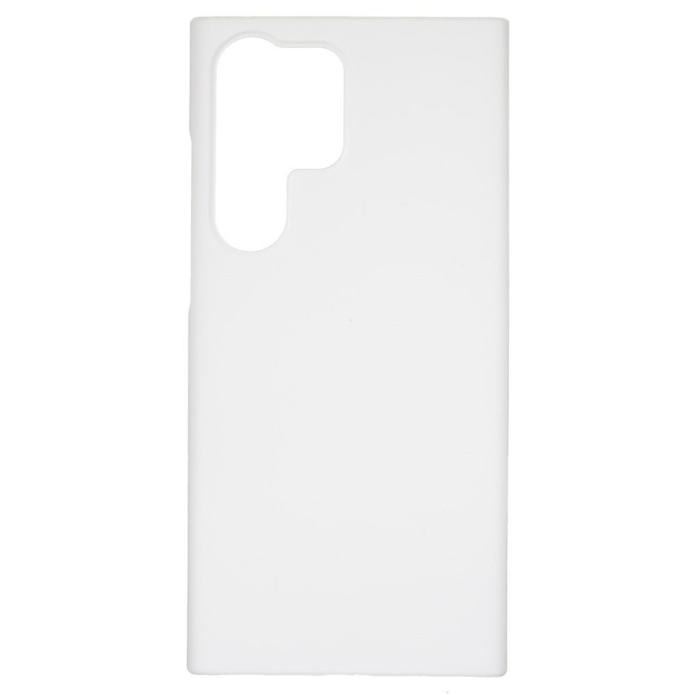 For Samsung Galaxy S23 Ultra Hard Plastic Rubberized Glossy Phone Back Case Drop Resistant Cellphone Cover - White
