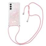 Coque Quicksand pour Samsung Galaxy S23 - Rose/Étoiles