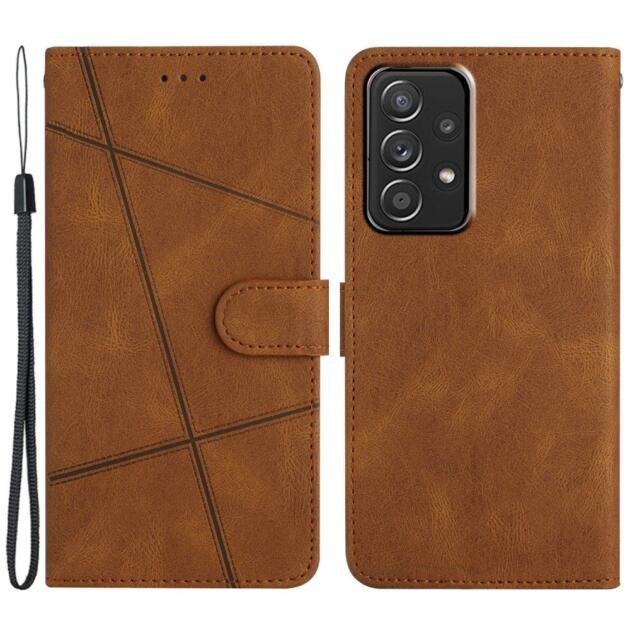 Étui portefeuille en cuir pour Samsung Galaxy A73 5G - Marron