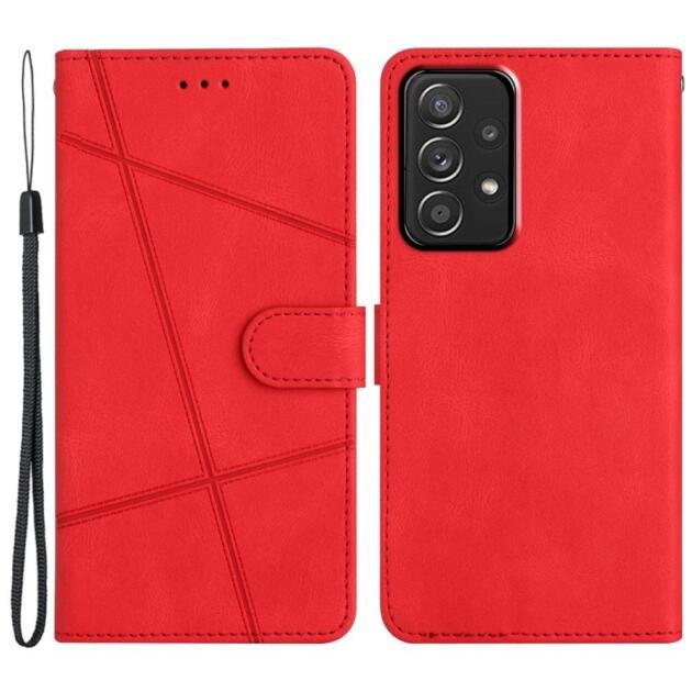 Étui portefeuille en cuir pour Samsung Galaxy A73 5G - Rouge